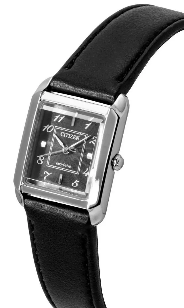 Alt view image 2 of 3 - Citizen Bianca Leather Strap Black Dial Eco-Drive EW5600-01E Women's Watch
