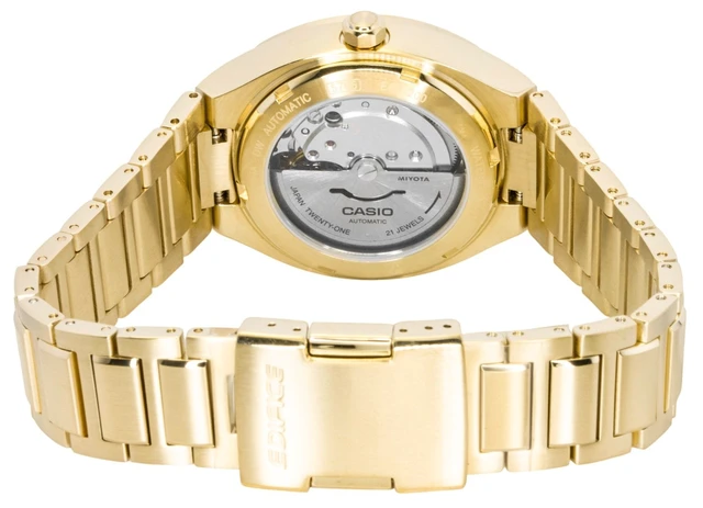 Alt view image 4 of 7 - Casio Edifice Analog Gold Tone Stainless Steel Dark Brown Dial Automatic EFK-200DG-5A 100M Men's Watch