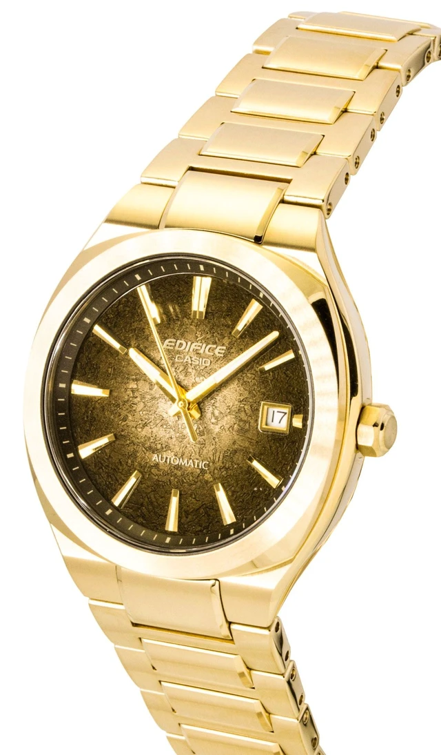Alt view image 3 of 7 - Casio Edifice Analog Gold Tone Stainless Steel Dark Brown Dial Automatic EFK-200DG-5A 100M Men's Watch