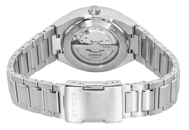 Alt view image 4 of 6 - Casio Edifice Analog Stainless Steel Electroformed Textured Blue Dial Automatic EFK-200D-2A 100M Men's Watch