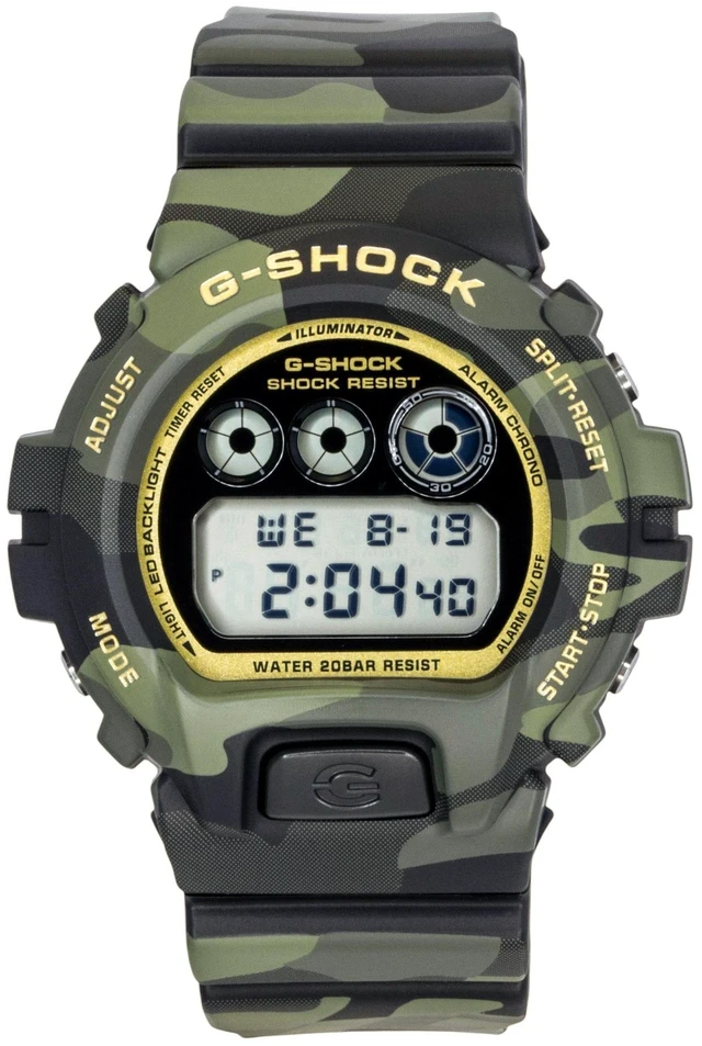 Main image of Casio G-Shock Digital Resin Strap Quartz DW-6900CMG-3 200M Men's Watch