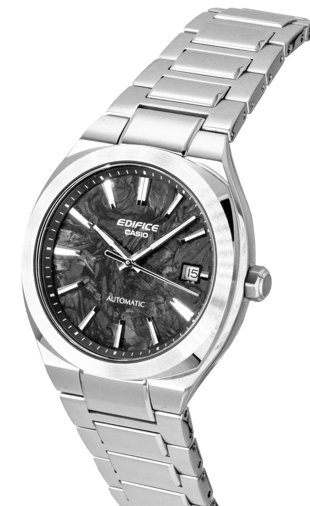 Alt view image 3 of 4 - Casio Edifice Analog Stainless Steel Forged Carbon Black Dial Automatic EFK-200CD-1A 100M Men's Watch