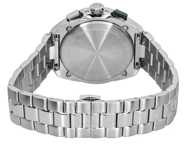 Alt view image 4 of 4 - Bulova Racer Chronograph Stainless Steel Green Dial Quartz 98B468 Men's Watch