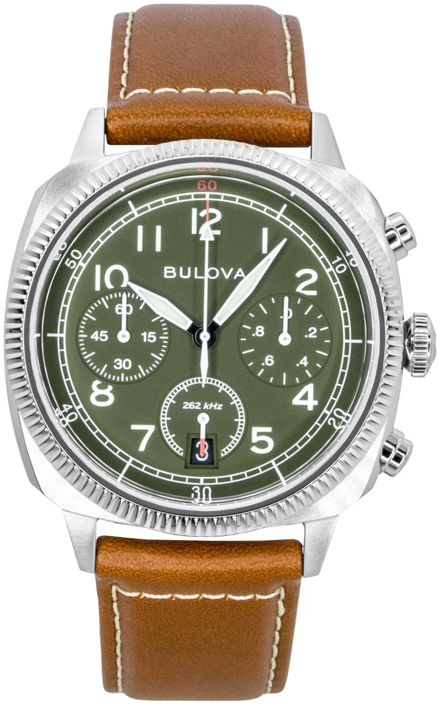 Main image of Bulova 96B482 Military VWI Special Edition Chronograph Quartz Watch - Brown/Green