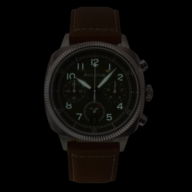Alt view image 2 of 4 - Bulova 96B482 Military VWI Special Edition Chronograph Quartz Watch - Brown/Green