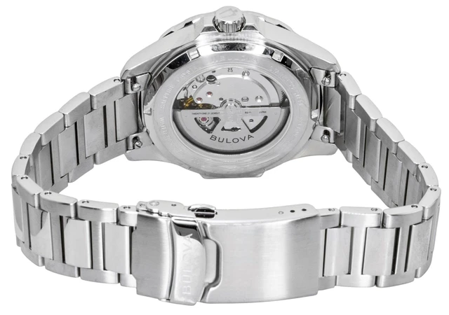 Alt view image 4 of 4 - Bulova Marine Star Stainless Steel Red Dial Automatic Diver's 98B472 200M Men's Watch