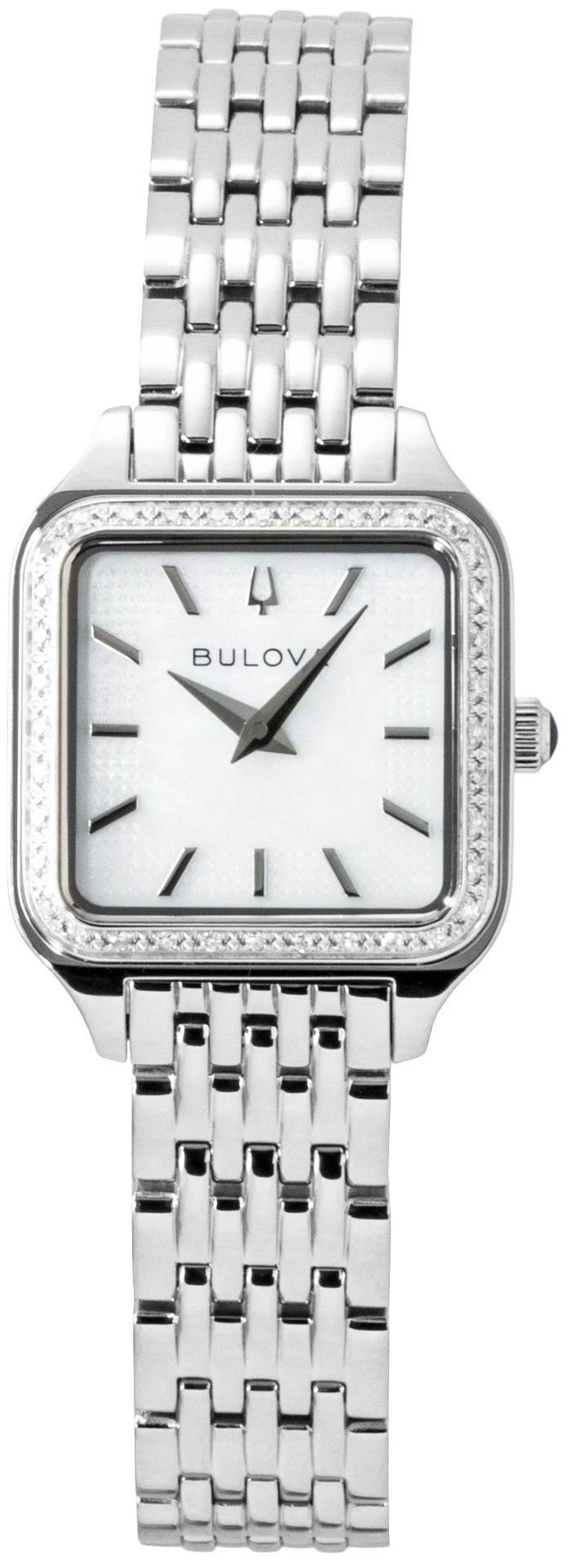 Main image of Bulova Sutton Stainless Steel Diamond Accents White Dial Quartz 96R256 Women's Watch