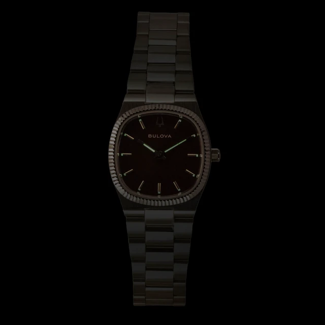 Alt view image 2 of 3 - Bulova Super Seville Stainless Steel Red Mother Of Pearl Dial Quartz 96L354 Women's Watch