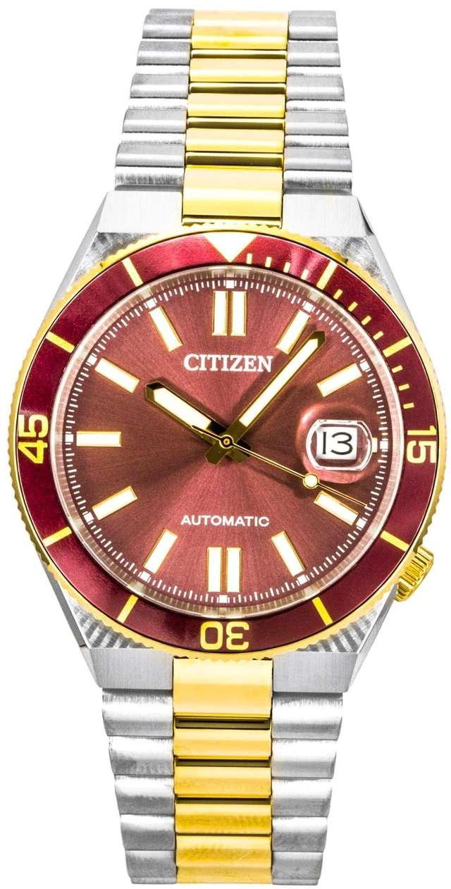 Main image of Citizen Tsuyosa Two Tone Stainless Steel Red Dial Automatic NJ0234-58X 100M Men's Watch