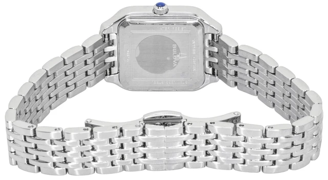 Alt view image 3 of 3 - Bulova Sutton Stainless Steel Diamond Accents White Dial Quartz 96R256 Women's Watch