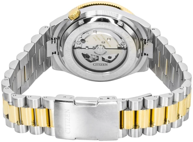 Alt view image 4 of 4 - Citizen Tsuyosa Two Tone Stainless Steel Red Dial Automatic NJ0234-58X 100M Men's Watch