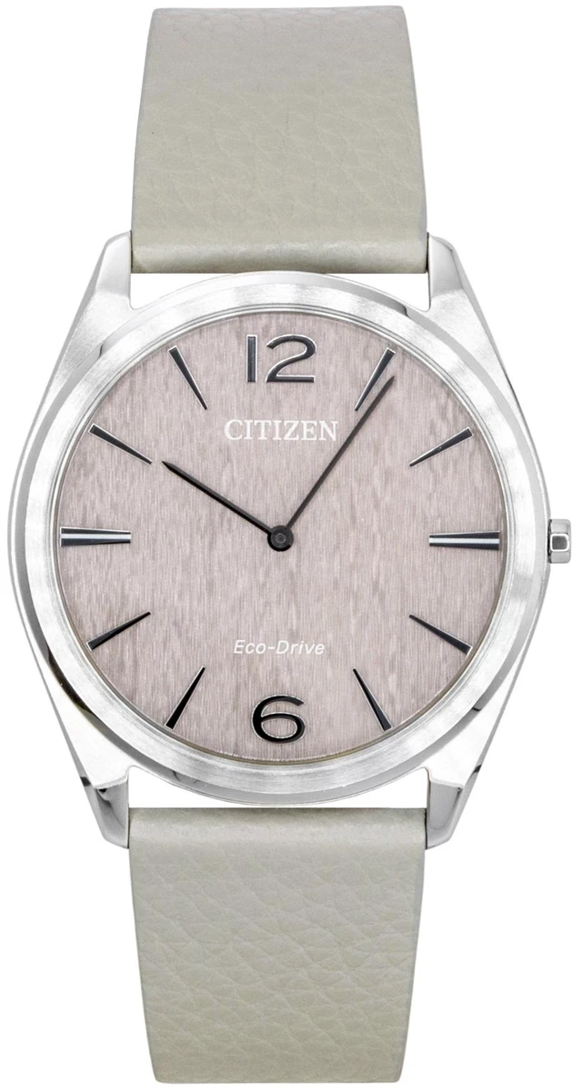 Main image of Citizen Eco-Drive Ultra-Slim Analog Leather Strap Pink Dial AR3120-41X Unisex Watch
