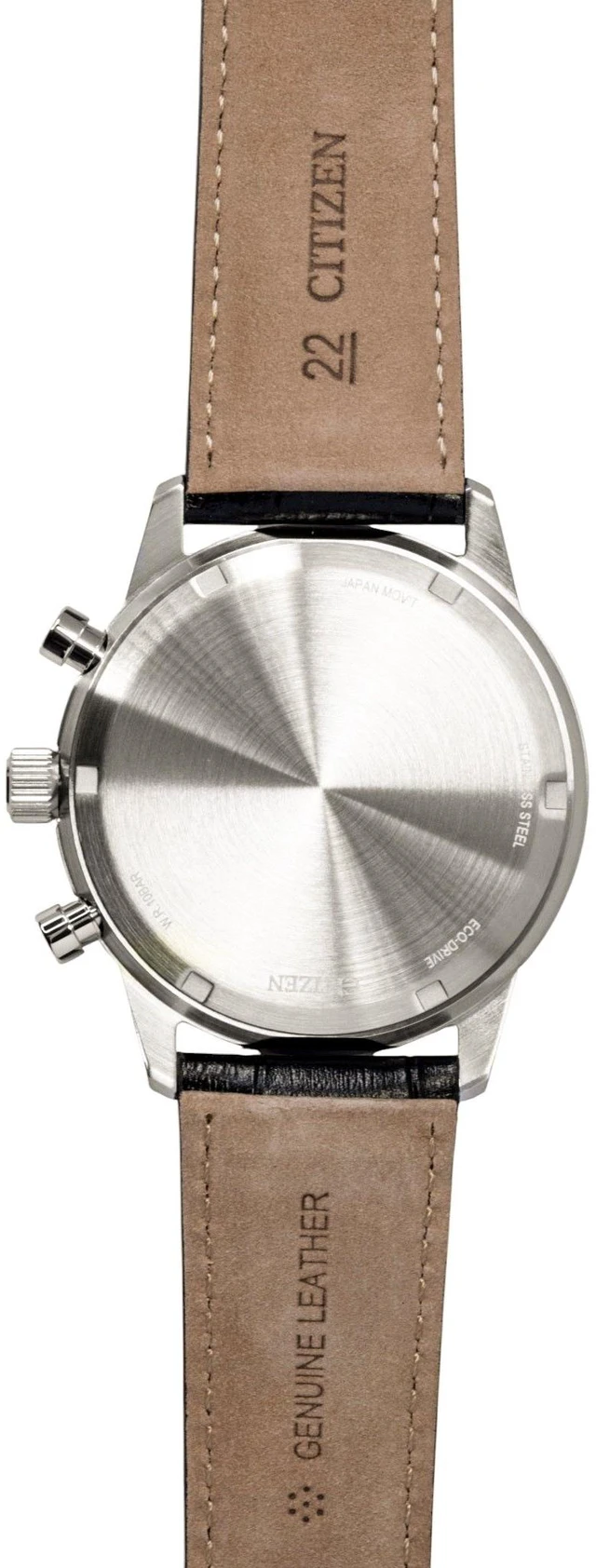Alt view image 4 of 4 - Citizen Eco-Drive Chronograph Leather Strap Green Dial CA4720-01X 100M Men's Watch