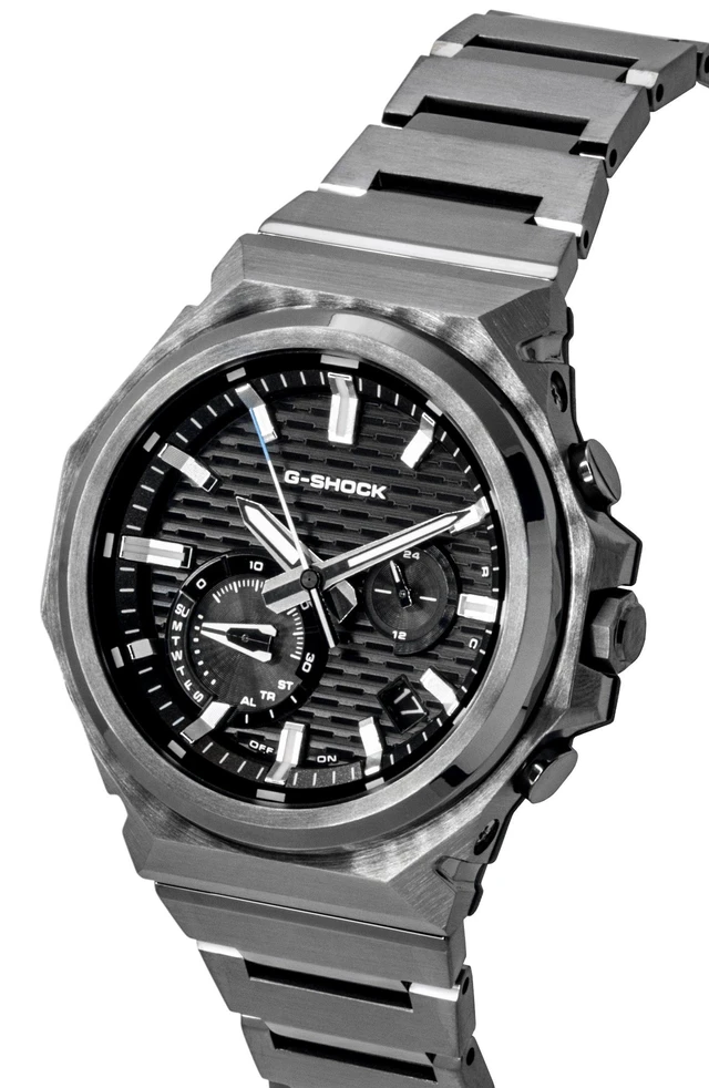 Alt view image 4 of 5 - Casio G-Shock Smartphone Link Analog Stainless Steel Black Dial Solar GST-B1000BD-1A 200M Men's Watch