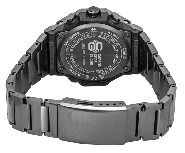 Alt view image 5 of 5 - Casio G-Shock Smartphone Link Analog Stainless Steel Black Dial Solar GST-B1000BD-1A 200M Men's Watch