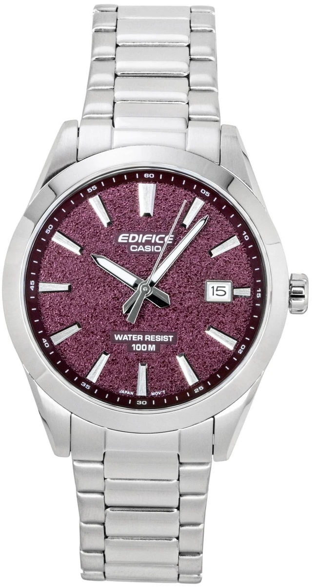Main image of Casio Edifice Analog Stainless Steel Red Dial Quartz EFV-160D-4AV 100M Men's Watch