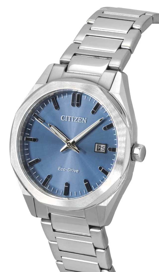 Alt view image 3 of 4 - Citizen Eco-Drive Stainless Steel Blue Dial BM7620-83M 100M Men's Watch