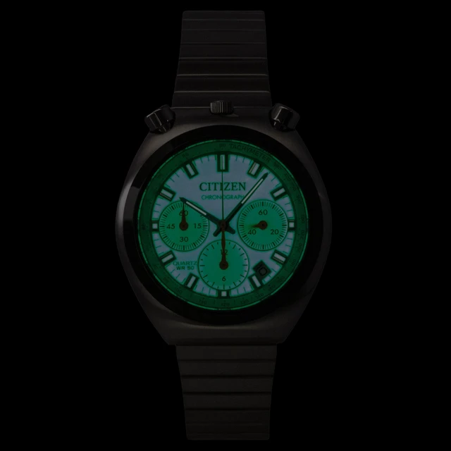Alt view image 2 of 4 - Citizen Tsuno Bullhead Chronograph Stainless Steel Green Dial Quartz AN3660-73X Men's Watch