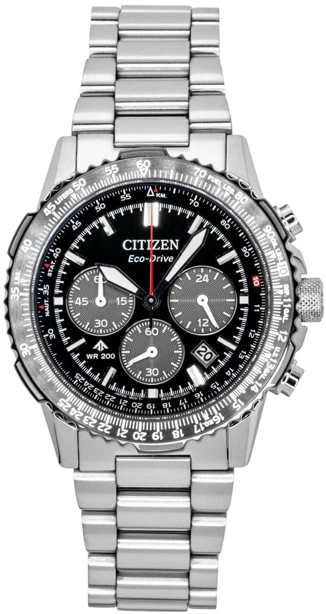 Main image of Citizen Promaster Sky Chronograph Stainless Steel Black Dial Eco-Drive CA4664-60E 200M Men's Watch