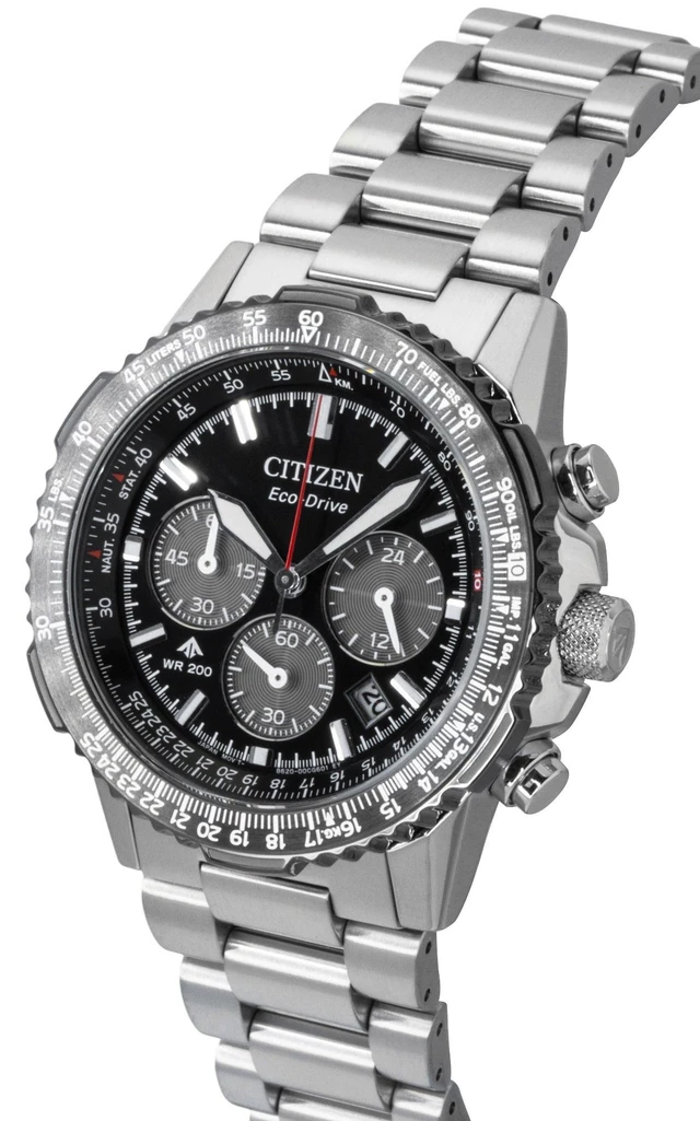 Alt view image 3 of 4 - Citizen Promaster Sky Chronograph Stainless Steel Black Dial Eco-Drive CA4664-60E 200M Men's Watch