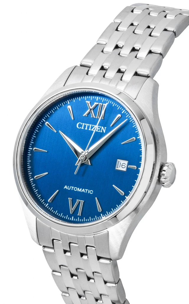 Alt view image 5 of 6 - Citizen Stainless Steel Blue Dial Automatic NJ0240-55L Men's Watch