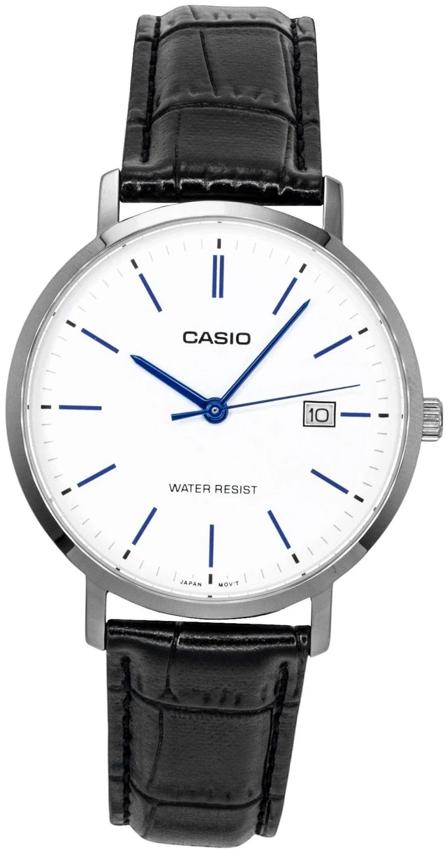 Alt view image 4 of 6 - Casio Analog Leather Strap White Dial Quartz MTP-VT05L-7E Men's Watch