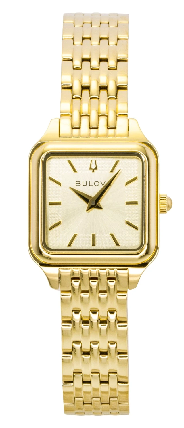 Alt view image 4 of 6 - Bulova Sutton Square Gold Tone Stainless Steel Gold Dial Quartz 97L191 Women's Watch
