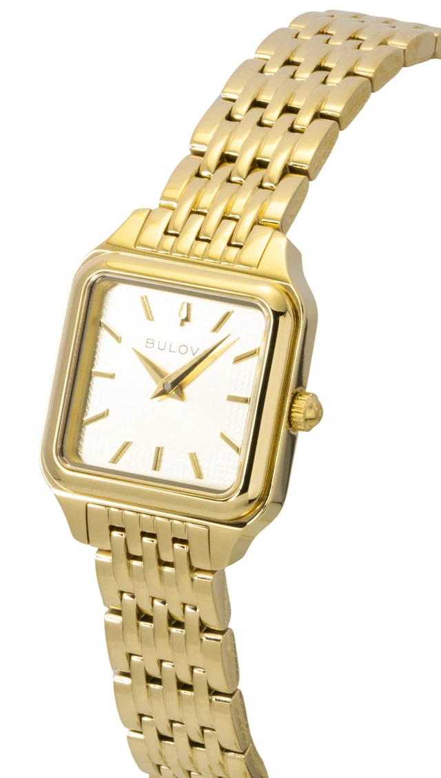 Alt view image 5 of 6 - Bulova Sutton Square Gold Tone Stainless Steel Gold Dial Quartz 97L191 Women's Watch