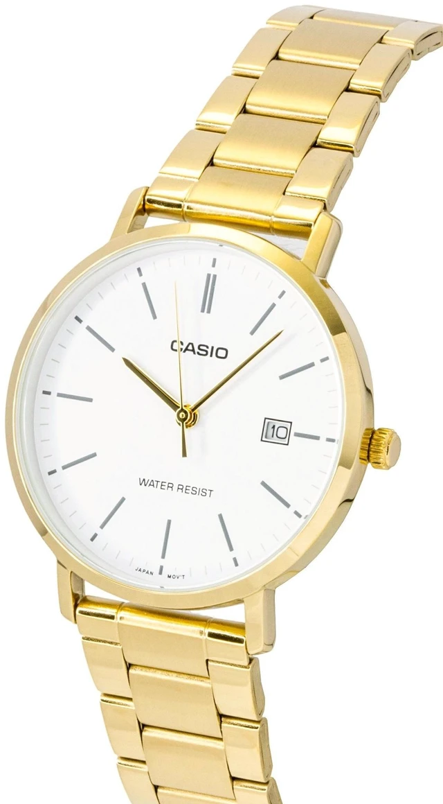 Alt view image 5 of 6 - Casio Analog Gold Tone Stainless Steel White Dial Quartz MTP-VT05G-7E Men's Watch