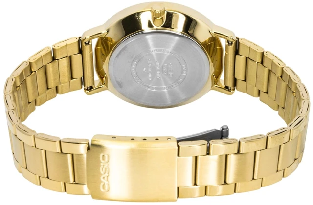 Alt view image 6 of 6 - Casio Analog Gold Tone Stainless Steel White Dial Quartz MTP-VT05G-7E Men's Watch