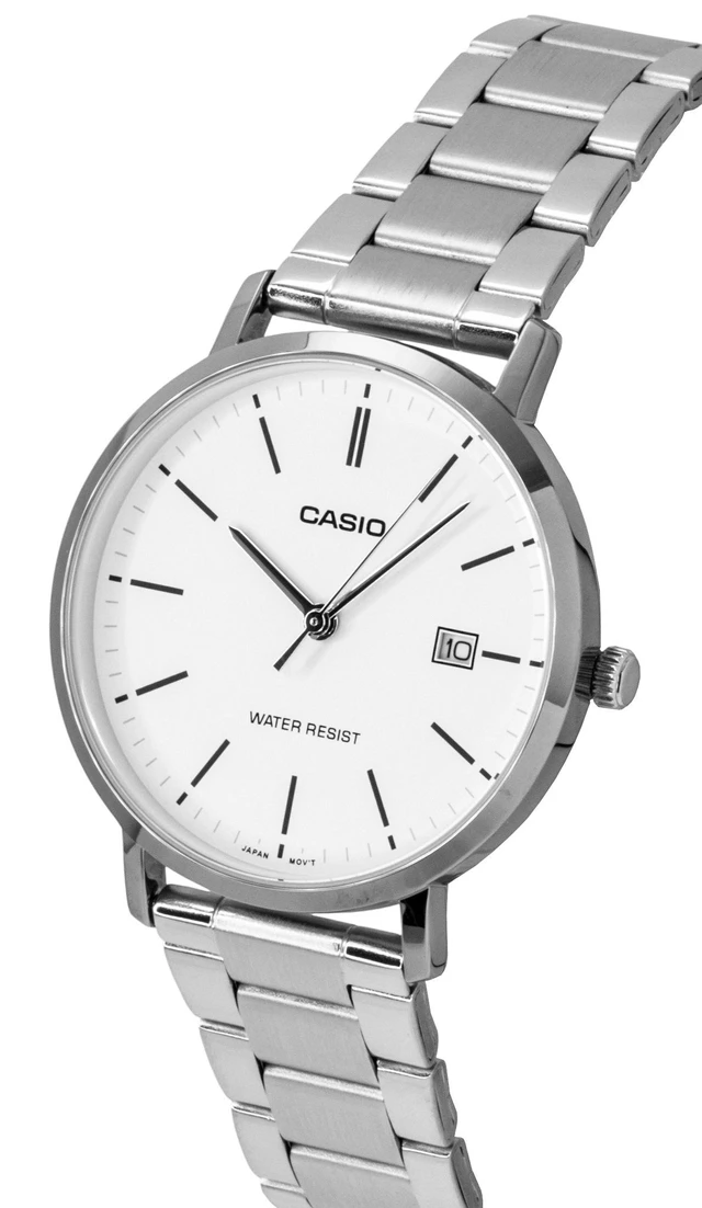 Alt view image 5 of 6 - Casio Analog Stainless Steel White Dial Quartz MTP-VT05D-7E Men's Watch