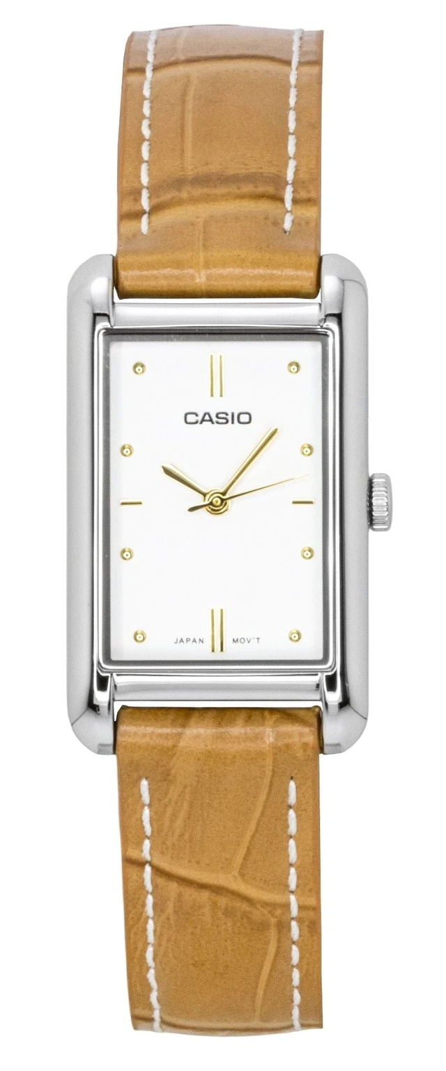 Alt view image 4 of 6 - Casio Analog Leather Strap White Dial Quartz LTP-B171L-7A2 Women's Watch