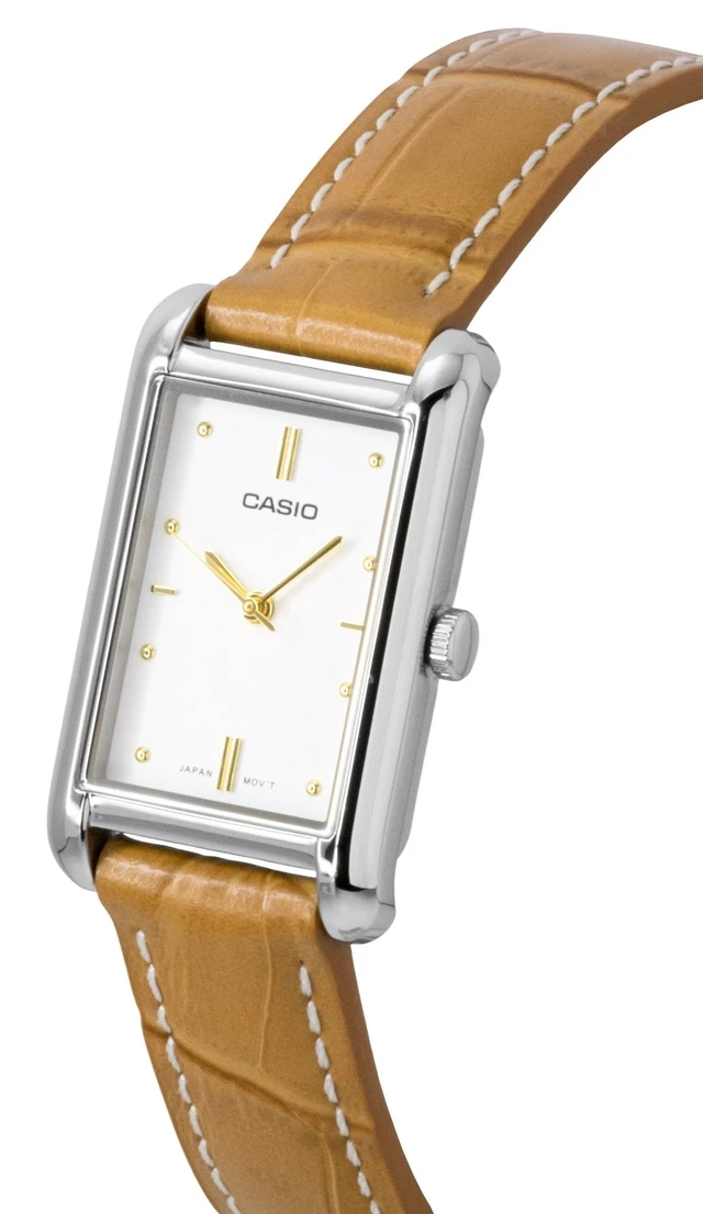 Alt view image 5 of 6 - Casio Analog Leather Strap White Dial Quartz LTP-B171L-7A2 Women's Watch