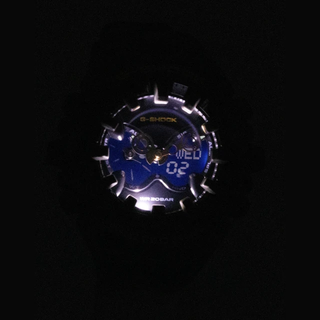 Alt view image 6 of 6 - Casio G-Shock Analog Digital Resin Strap Black Dial Quartz GA-V01CMG-3A 200M Men's Watch