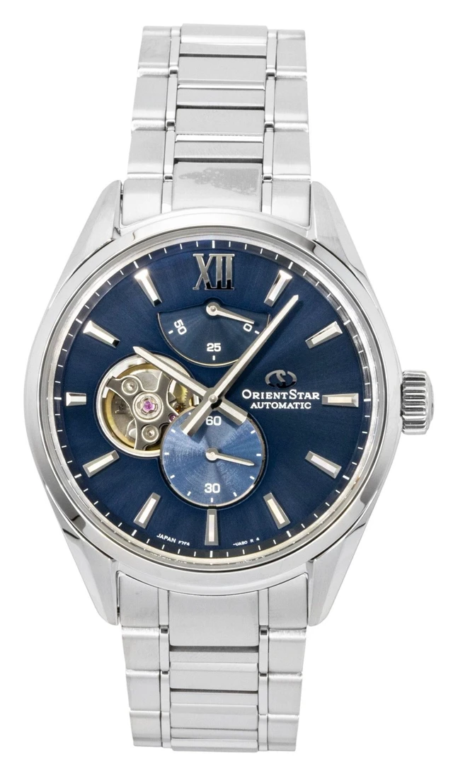 Main image of Orient Star Contemporary M34 F7 Stainless Steel Open Heart Blue Dial Automatic RE-BY0010L Men's Watch