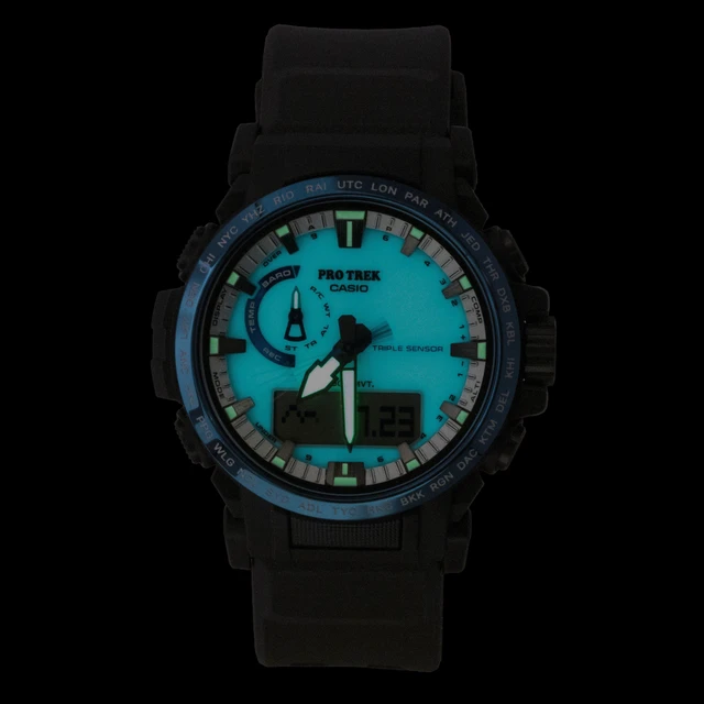 Alt view image 2 of 5 - Casio Pro Trek Dragon Eye Analog Digital Radio Control White Dial Solar PRW-61D-2 100M Men's Watch