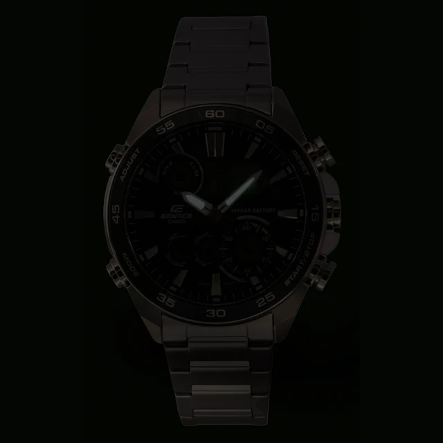 Alt view image 2 of 5 - Casio Edifice Analog Digital Stainless Steel Green Dial Quartz ERA-130D-3A 100M Men's Watch