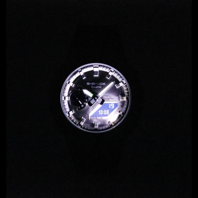 Alt view image 3 of 5 - Casio G-Shock Smartphone Link Analog Digital Resin Strap Black Dial Solar GA-B2100-2A 200M Men's Watch