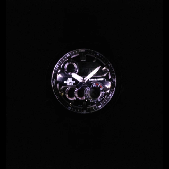 Alt view image 3 of 5 - Casio Edifice Analog Digital Stainless Steel Black Dial Quartz ERA-130D-1A 100M Men's Watch