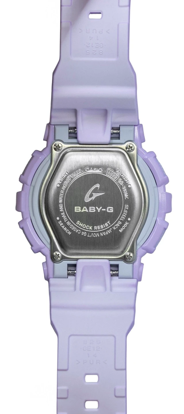 Alt view image 5 of 5 - Casio Baby-G Analog Digital Resin Strap Purple Dial Quartz BA-110MC-6A 100M Women's Watch