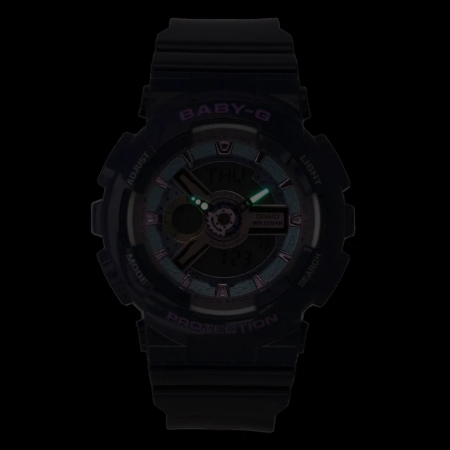Alt view image 2 of 5 - Casio Baby-G Analog Digital Resin Strap Blue Dial Quartz BA-110MC-2A 100M Women's Watch
