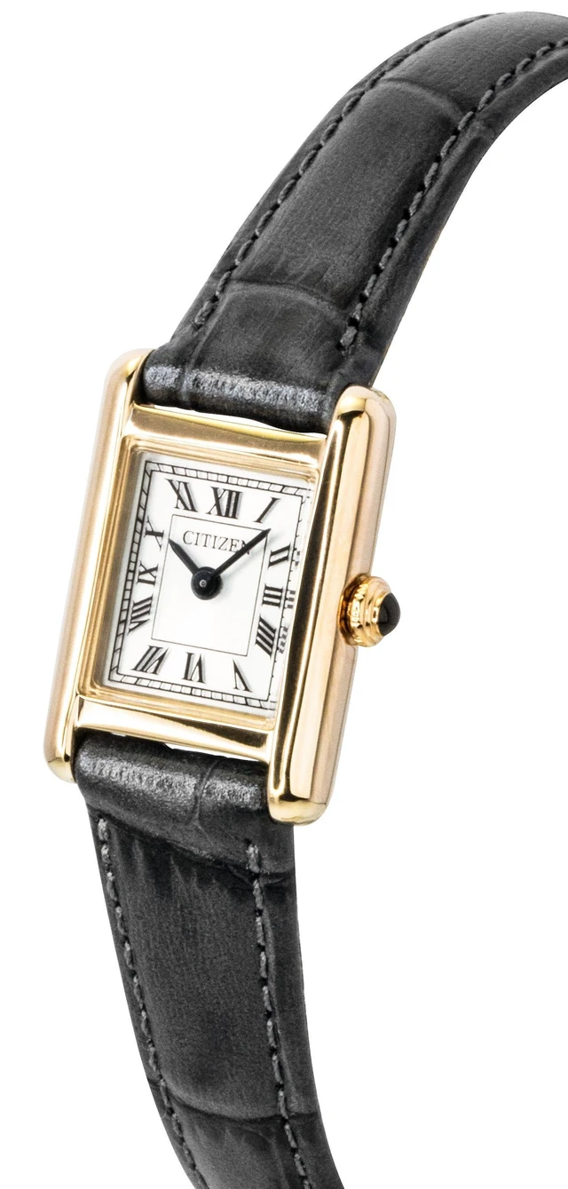 Alt view image 2 of 3 - Citizen Analog Leather Strap Silver Dial Eco-Drive EG2799-18W Women's Watch
