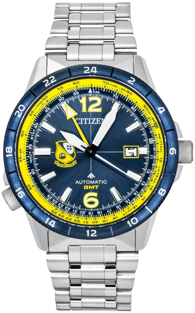 Main image of Citizen GMT Analog Stainless Steel Navy Blue Dial Automatic NB6044-54L 200M Men's Watch