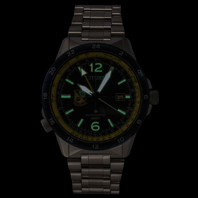 Alt view image 2 of 4 - Citizen GMT Analog Stainless Steel Navy Blue Dial Automatic NB6044-54L 200M Men's Watch