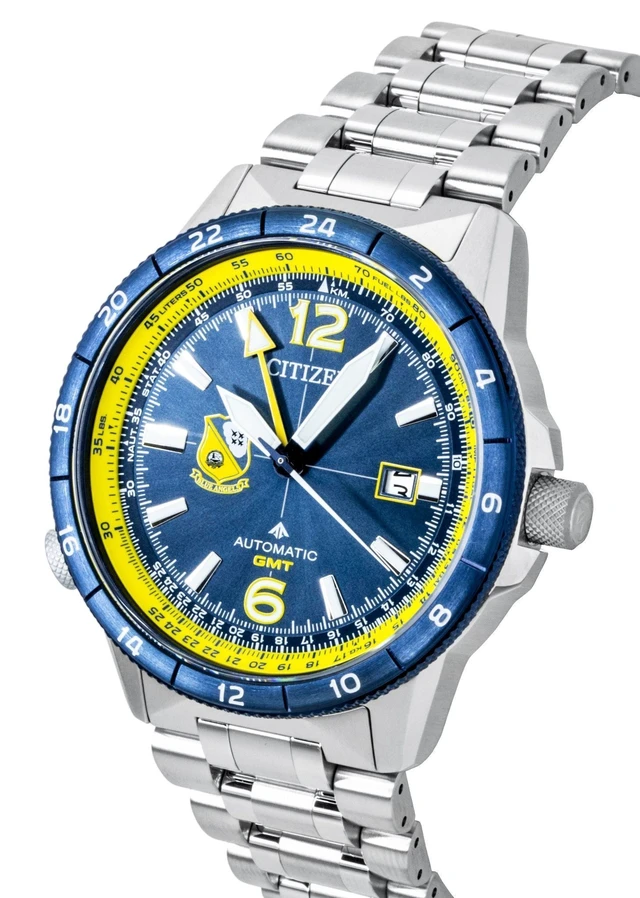 Alt view image 3 of 4 - Citizen GMT Analog Stainless Steel Navy Blue Dial Automatic NB6044-54L 200M Men's Watch