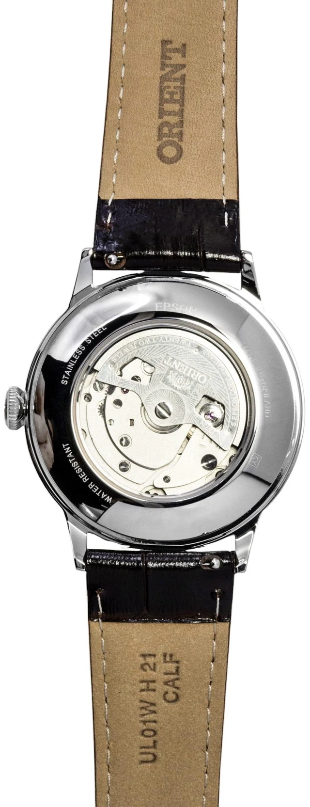 Alt view image 6 of 6 - Orient Classic Bambino Leather Strap Ivory Dial Automatic RA-AC0033Y Men's Watch