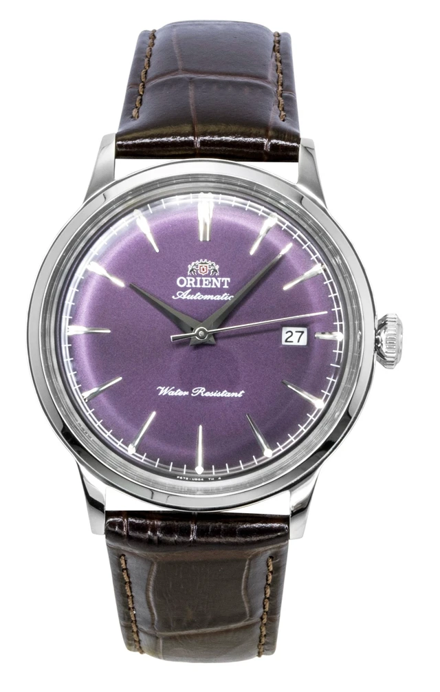 Alt view image 4 of 6 - Orient Classic Bambino Leather Strap Purple Dial Automatic RA-AC0032V Men's Watch