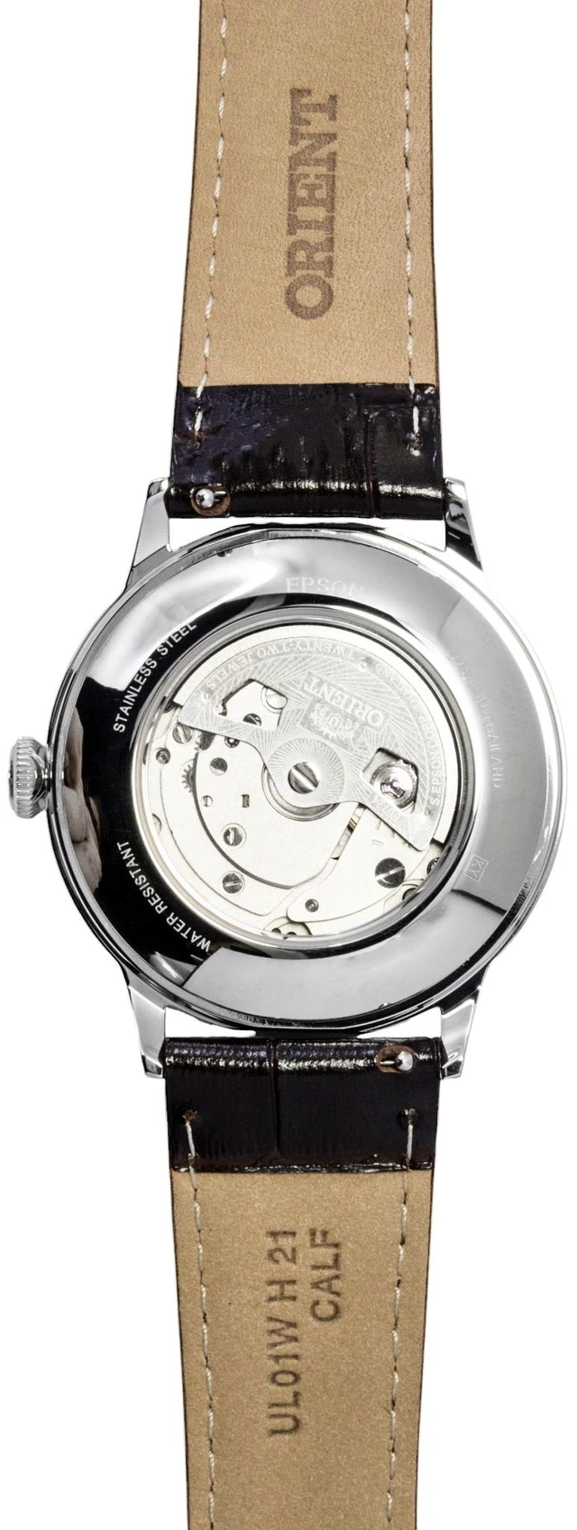 Alt view image 6 of 6 - Orient Classic Bambino Leather Strap White Dial Automatic RA-AC0031S Men's Watch