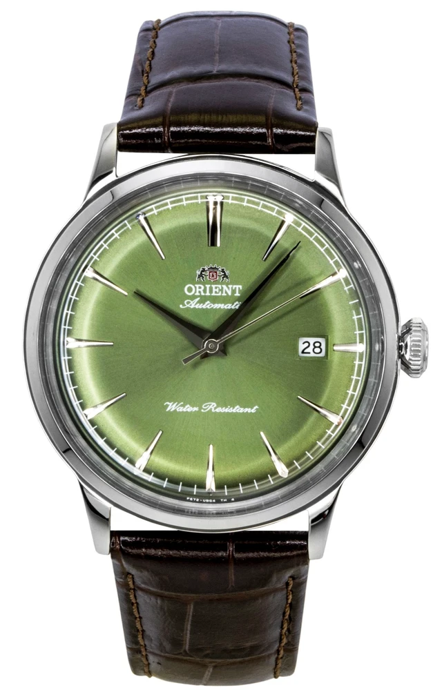 Alt view image 4 of 6 - Orient Classic Bambino Leather Strap Green Dial Automatic RA-AC0029E Men's Watch