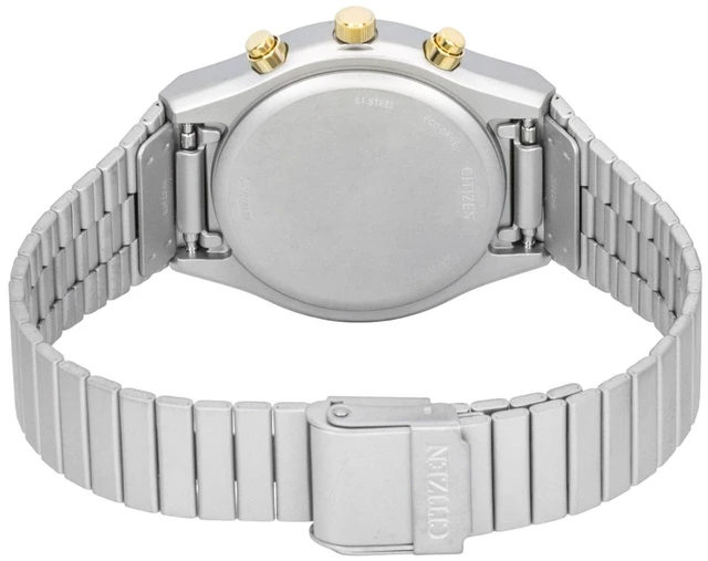 Alt view image 4 of 4 - Citizen Eco-Drive Chronograph Stainless Steel Black Dial AT2544-64E Men's Watch